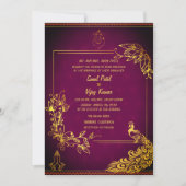 Indiase Hindoe Bruiloft Paar Afbeelding Golden Pea Kaart (Voorkant)