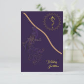 Indiase hindoe bruiloft uitnodiging (Staand voorkant)