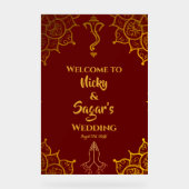 Indiase Hindoe bruiloft welkom acryl tekenen Acryl Bord (Voorkant)