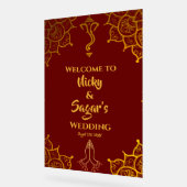 Indiase Hindoe bruiloft welkom acryl tekenen Acryl Bord (Hoek)