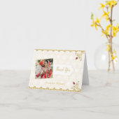 Indiase Hindoe foto bruiloft dank u Kaart (Gele Bloem)