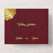 Indiase hindoe Ganesha bloemige waterverf All In O One Uitnodiging (Achterkant)