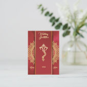 Indiase hindoe Ganesha-huwelijkskaart Informatiekaartje (Staand voorkant)