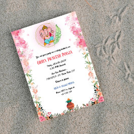 Indiase Hindoe Housewarming Griha Pravesh Floral Kaart