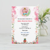 Indiase Hindoe Housewarming Griha Pravesh Floral Kaart (Staand voorkant)