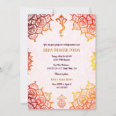 Indiase Hindoe Housewarming Griha Pravesh Golden Kaart (Voorkant)