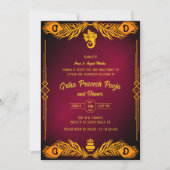 Indiase Hindoe Housewarming Griha Pravesh Kaart (Voorkant)