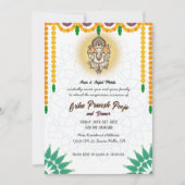 Indiase Hindoe Housewarming Griha Pravesh Kaart (Voorkant)