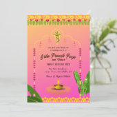 Indiase Hindoe Housewarming Griha Pravesh Kaart (Staand voorkant)