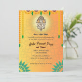 Indiase Hindoe Housewarming Griha Pravesh Kaart (Staand voorkant)