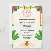 Indiase Hindoe Housewarming Griha Pravesh Kaart (Voorkant)