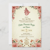 Indiase Hindoe Housewarming Griha Pravesh Kaart (Voorkant)