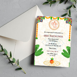 Indiase Hindoe Housewarming Griha Pravesh Kaart