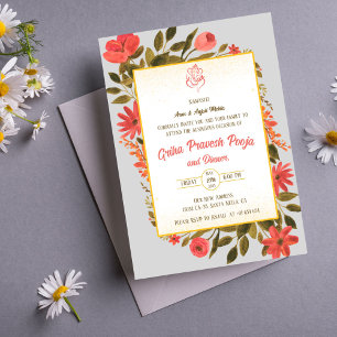 Indiase Hindoe Housewarming Griha Pravesh Kaart