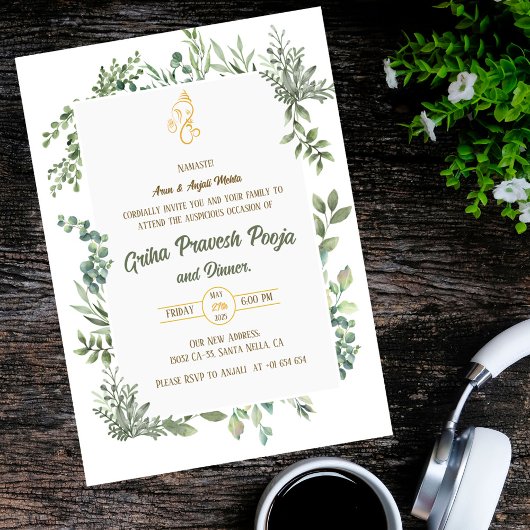 Indiase Hindoe Housewarming Griha Pravesh Kaart