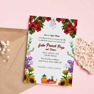 Indiase Hindoe Housewarming Griha Pravesh Kaart