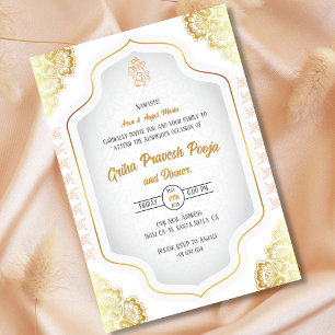 Indiase Hindoe Housewarming Griha Pravesh Kaart