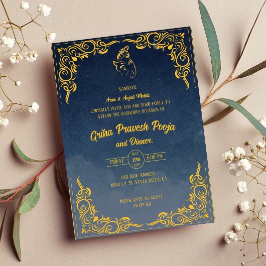 Indiase Hindoe Housewarming Griha Pravesh Kaart