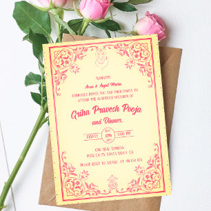 Indiase Hindoe Housewarming Griha Pravesh Kaart