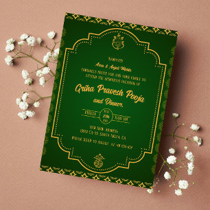 Indiase Hindoe Housewarming Griha Pravesh Kaart