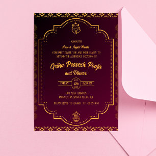 Indiase Hindoe Housewarming Griha Pravesh Kaart