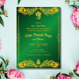 Indiase Hindoe Housewarming Griha Pravesh Kaart