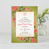 Indiase Hindoe Housewarming Griha Pravesh Kaart (Staand voorkant)