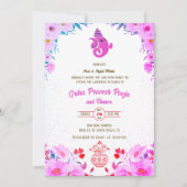 Indiase Hindoe Housewarming Griha Pravesh Kaart (Voorkant)