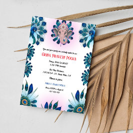 Indiase Hindoe Housewarming Griha Pravesh Peacock Kaart
