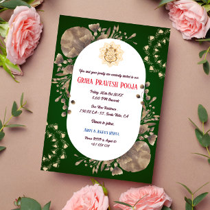 Indiase Hindoe Housewarming Griha Pravesh Rustiek Kaart