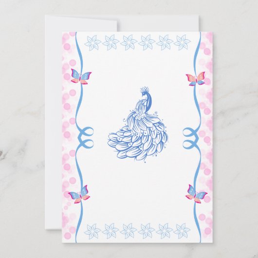 Indiase Hindoe Housewarming Griha Pravesh Vlinder Kaart (Achterkant)