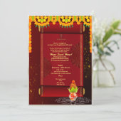 Indiase Hindoe Huis Warming Grihapravesh Uitnodigi Kaart (Staand voorkant)