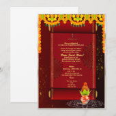 Indiase Hindoe Huis Warming Grihapravesh Uitnodigi Kaart (Voorkant / Achterkant)