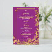 Indiase hindoe-huwelijksuitnodiging Ganesha Kaart (Staand voorkant)