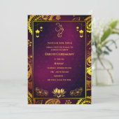 Indiase hindoe jongen dhoti ceremonie pancha kattu kaart (Staand voorkant)