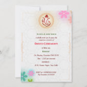 Indiase hindoe jongen dhoti ceremonie pancha kattu kaart (Voorkant)