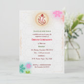 Indiase hindoe jongen dhoti ceremonie pancha kattu kaart (Staand voorkant)