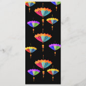 Indiase Hindoe Parasol Lichten Bruiloft Menu (Achterkant)