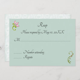 Indiase Hindoe Pauw Bruiloft RSVP Kaart