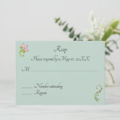 Indiase Hindoe Pauw Huwelijk RSVP Kaart (Staand voorkant)