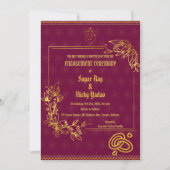 Indiase Hindoe-verbintenisceremonie Gouden Element Kaart (Voorkant)