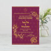 Indiase Hindoe-verbintenisceremonie Gouden Element Kaart (Staand voorkant)