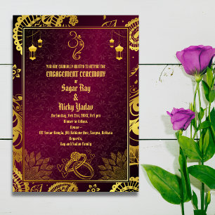Indiase hindoe-verbintenisceremonie Gouden Element Kaart