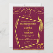 Indiase Hindoe-verbintenisceremonie Gouden Element Kaart (Voorkant)