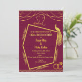 Indiase Hindoe-verbintenisceremonie Gouden Element Kaart (Staand voorkant)