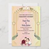 Indiase hindoe-verbintenisceremonie Pauw Kaart (Voorkant)