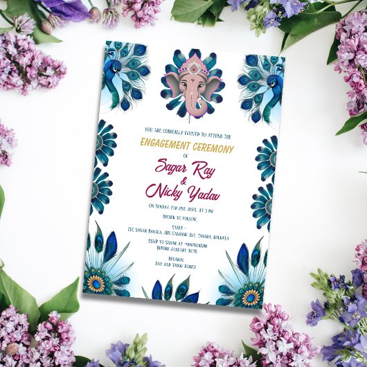 Indiase hindoe-verbintenisceremonie Pauwveer Kaart