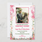 Indiase Hindoe verloving ceremone koppel foto Kaart (Voorkant)