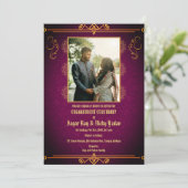 Indiase Hindoe verloving ceremone koppel foto Kaart (Staand voorkant)