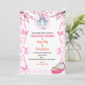 Indiase hindoe Verloving ceremonie Kaart (Staand voorkant)